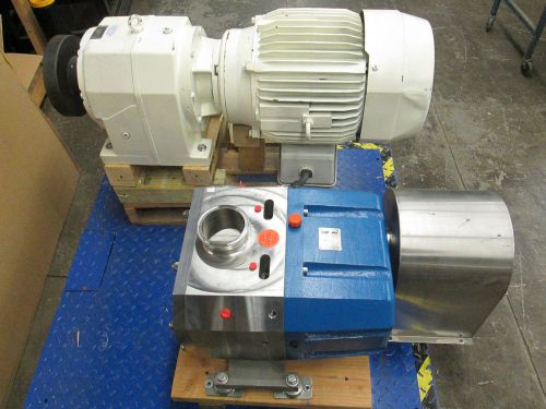 4&#034; idex viking duralobe s4l bi-rotor lobe pump 25hp motor gear reducer r0 (1322) for sale