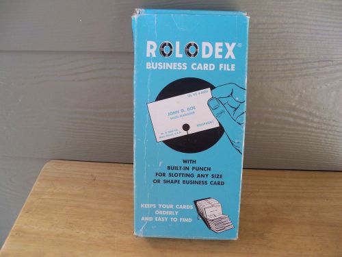 VINTAGE ROLODEX BUSINESS CARD FILE UNUSED/BOX PAPERS
