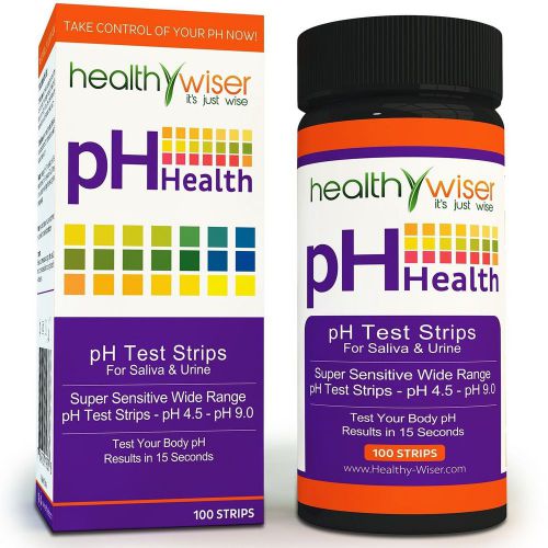 Health Wiser pH Test Strips for Saliva &amp; Urine Results In 15 Seconds 150 strips