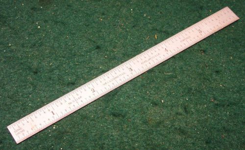 Starrett c316r  6&#034; steel rule with  32nds/64ths and 50/100 inch graduation for sale