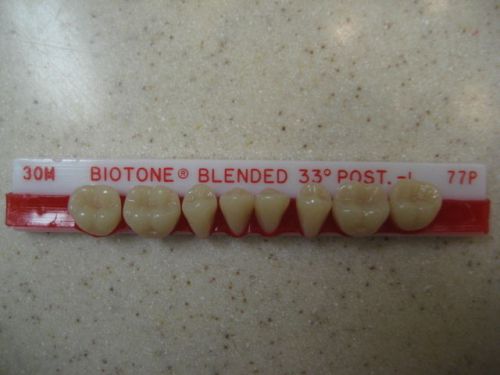 Dentsply Trubyte BioTone 33° Lower Posterior Mould 30M / 77P Dental Teeth