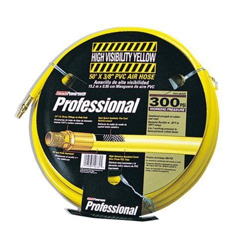 Coleman Powermate P012-0076SP 50-foot by 3/8-inch Yellow 300 PSI PVC Air Hose