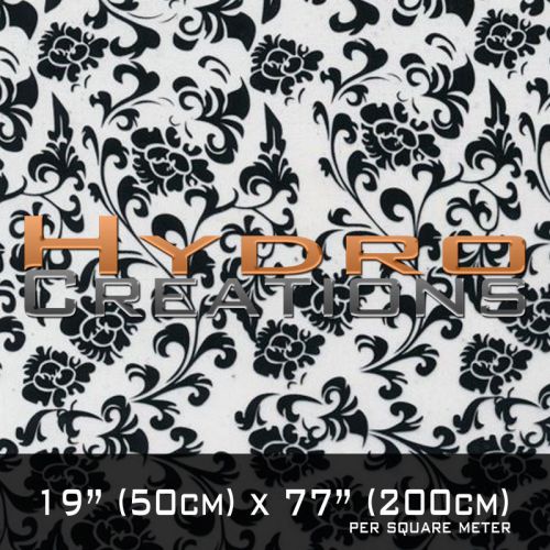 Hydrographic film hydro dipping water transfer film floral paisley pattern black for sale