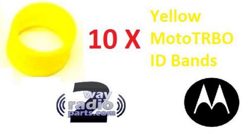 Motorola MotoTRBO Yellow ID Bands 10 Pack (XPR7550, XPR3500, SL300 ) 32012144002