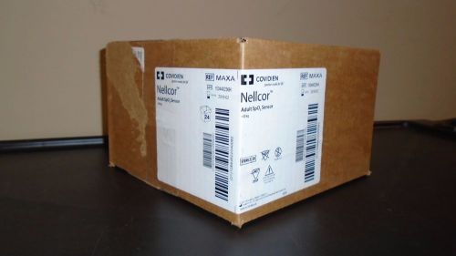 New Box of 24 Covidien Nellcor Adult SpO2 Sensors MAXA NOT EXPIRED