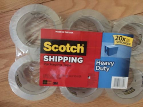 Scotch Heavy Duty Shipping Packaging Tape, 1.88 Inches x 54.6 Yards, 6-Rolls 385