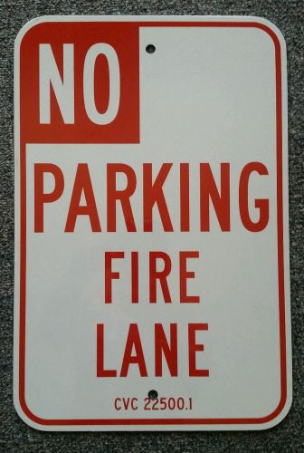 No parking fire lane sign 12&#034; x 18&#034; no rust heavy gauge aluminum signs for sale