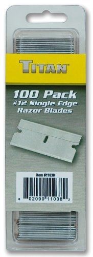 Titan 11038 #12 Single Edge Razor Blade - 100 Piece