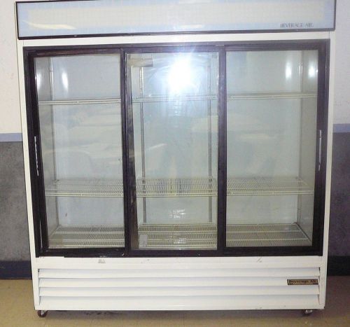Beverage Air MT 66 3 Glass Door Cooler Commercial Display Refrigerator