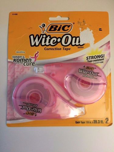 2 BIC WITE OUT CORRECTION TAPE FOR SUSAN G. KOMEN 1/6 X 39.3 FT. 2