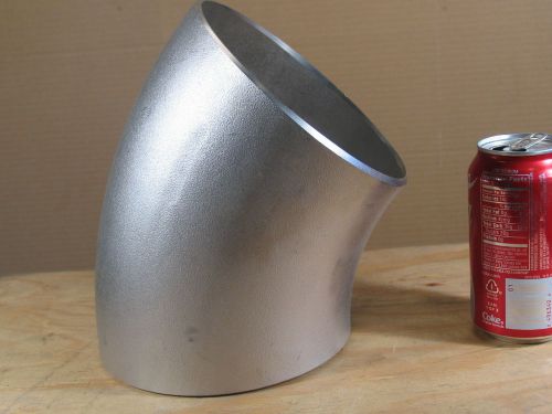 6&#034; 45deg. Elbow Stainless Steel Pipe Fitting (EDA Co) Butt End Type, S10