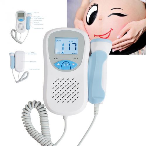 BLUE Heartbeat Baby Sound Doppler with 3MHz Probe Fetal Heart FD-240B Monitor