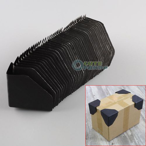 40 pcs plastic packing corner protector shipping edge cover 3&#034; black for sale