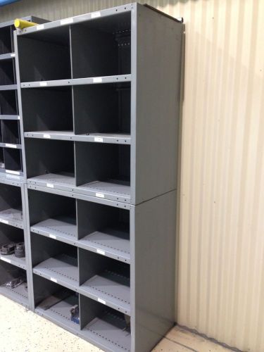 New Heavy Gauge Metal Bin Shelving Units Bidding on one section 16 are Available