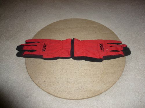 MIDWEST GLOVES &amp; GEAR RED / BLACK MAX PERFORMANCE WORK GLOVES MEN&#039;S SIZE: ( M )