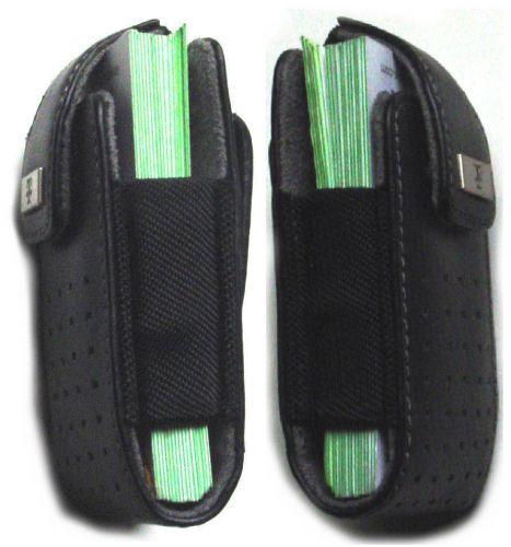 Company Pro Business Card Holder Holster Black Leather Case w Belt Clip Cards