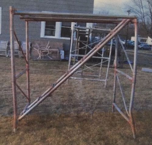 Upright scaffold co. 2 sections aluminum stairway scaffold for sale
