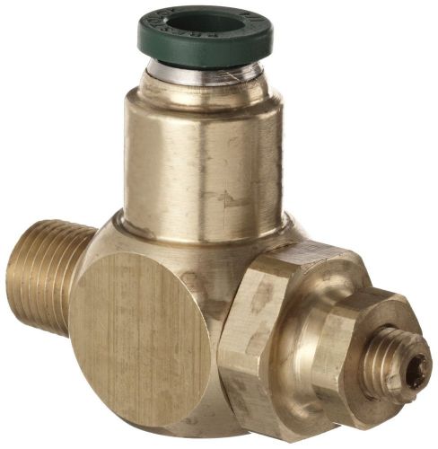 Parker 032511225 3251 series brass right angle flow control valve with presto... for sale