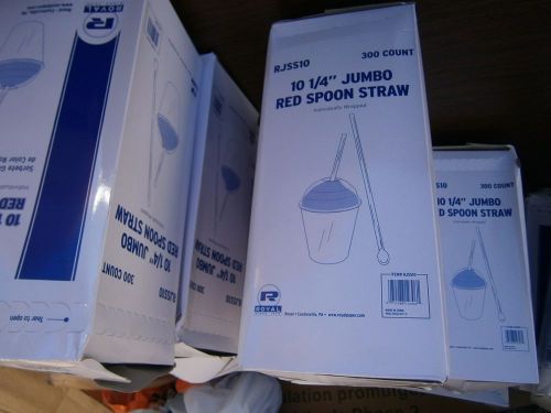 Spoon Straw Red color Royal (15 Boxes of 300 Count each for Local Pick up)