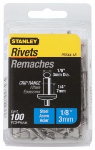 Stanley Steel Rivets PSS44-1B 1/8&#034; 100 rivets - Steel