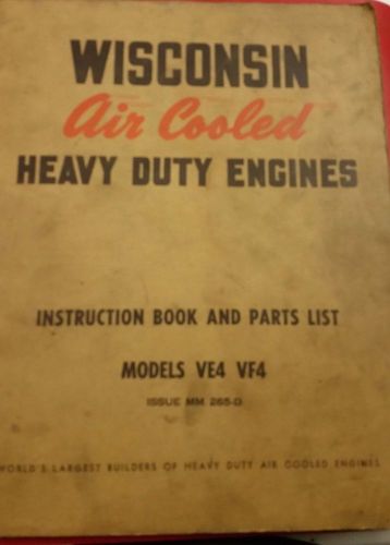 Wisconsin Engines Instruction Manual Models VE4 VF4