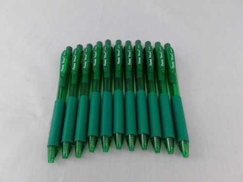 Pentel Wow 12 pack  Retractable Ball Point Pen Green Ink BK440D Medium 1.0mm