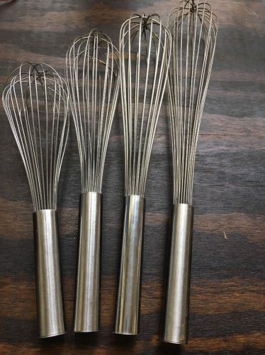 Lot Of 4 Whips, CRESTWARE PW18, PW 14, ADCRAFT 16&#034;, Ekco 12