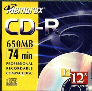 Memorex 650MB/74-Minute 24x CD-R Media (Single Disc with Jewel Case) (Discontinu
