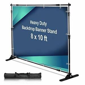 10 x 8 ft Heavy Duty Backdrop Banner Stand Kit, Adjustable Photography 10&#039;8‘