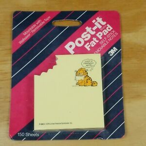 1987 GARFIELD 3M Creative Expression Post-it Note Fat Pad Brand NEW - 150 sheets