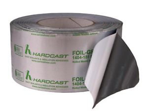 HARDCAST 1404-181BFX  3&#034; X 100&#039; SILVER ALUMINUM ROLLED DUCT SEALING TAPE