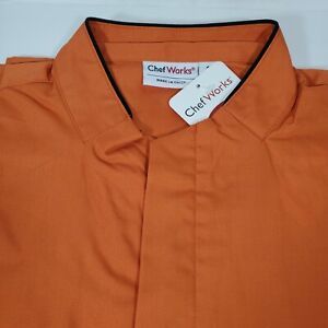 Chef Works Restaurant Chef Coat FB25 Chef Coat V-Neck Button Down 3/4 Sleeves