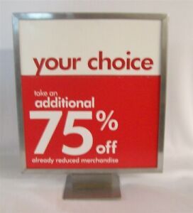 Store Fixture Supplies 2 Countertop Sign Holders 10&#034; W x 11&#034; T Double Sided