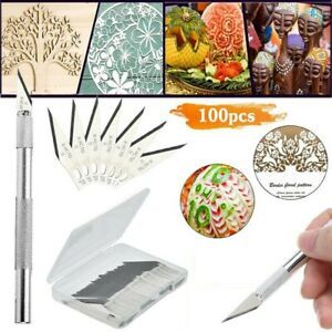 100Pcs Replacement Sharp Knife Blades for # 11 X-Acto Blades Hobby Crafts Arts