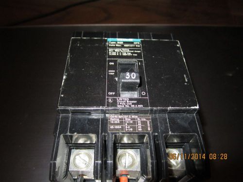 Siemens bqd 480/277 3 pole 30 amp circuit breaker for sale