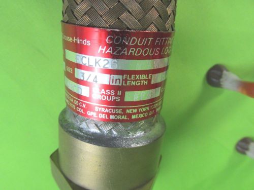 Crouse-Hinds ECLK26 Flexible Coupling 3/4&#034; x 6&#034; Explosion-Proof