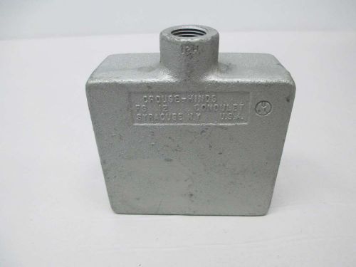 New crouse hinds fs12 condulet iron 1/2in conduit fitting d366396 for sale