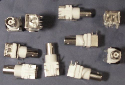 (25) amphenol bnc jacks, 456-117f bnc / rp-bnc right-angle bulkhead connectors for sale
