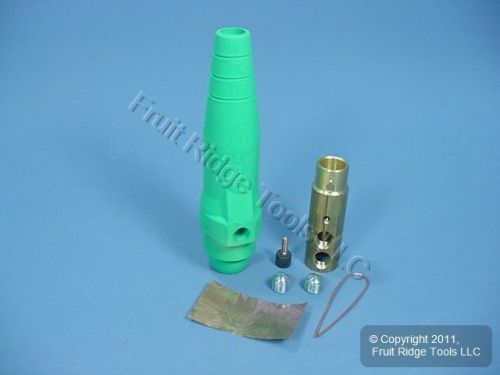 Leviton green ect 18 series female cam plug double set screw 400a 600v 18d33-g for sale