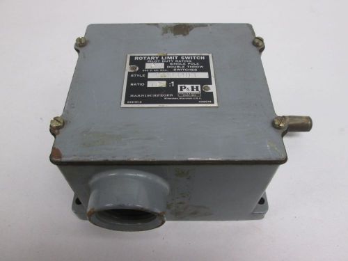 P&amp;H 479Q34D3 72:1 1P DOUBLE THROW ROTARY LIMIT SWITCH 600V-AC D292033