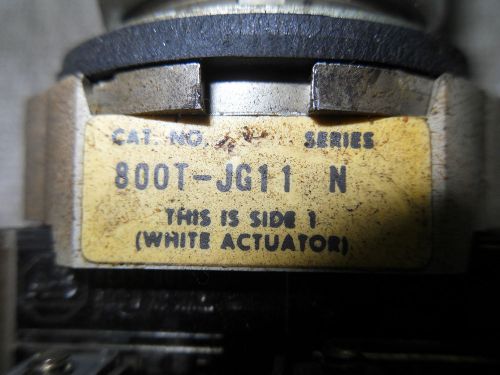 (rr10-1) 1 used allen bradley 800t-jg11 ser n 3 position selector switch for sale