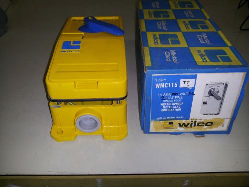 WILCO WMC115TT NEW IN BOX METAL CLAD 15A 32V 2 PIN SINGLE POLE W/P SWITCH#B25