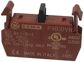 Ge p9b10vn switch contact block, 1 pole, p9 series for sale