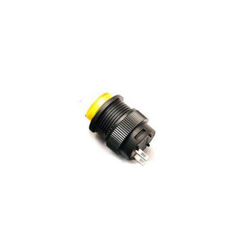 10X Pushbutton Switch SPST 250V AC 3A No Lock Self-reset Yellow OFF/ON Momentary