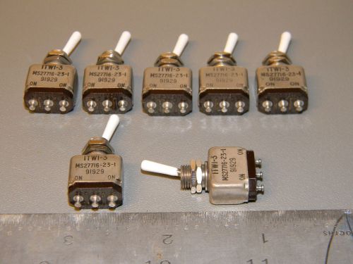 AVIATION MIL SPEC MINIATURE TOGGLE SWITCHES, LOT OF 7,&#034;MICRO&#034; SPDT/ON-ON, U.S.A.