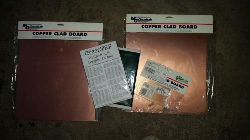 New never opened double sided copper clad board 12&#034; x 12&#034; and smaller for sale