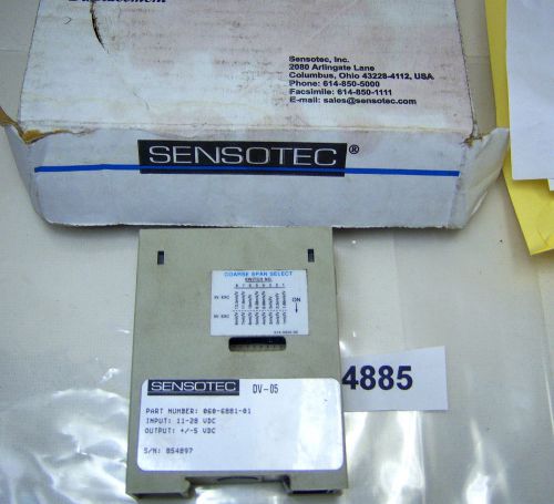 (4885) sensotec in-line amplified transducer 060-6881-01 for sale