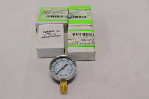 Lot 4 new msc 56468648 2in dial 0-160psi 1/4in lm npt pressure gauge b287750 for sale