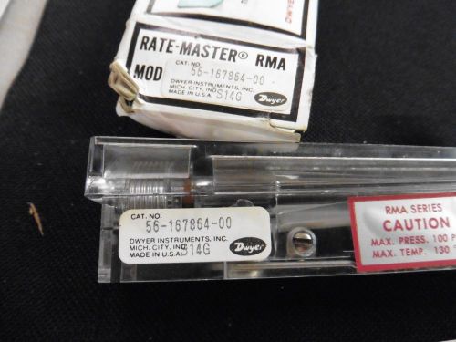 NOS DWYER RATE-MASTER MODEL RMA-S14G FLOW METER NEW 209-104