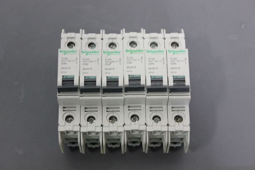 6 schneider miniature circuit breaker 3a 240~60v c60 multi 9  (s6-3-110e) for sale